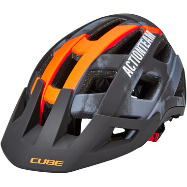 CUBE BADGER X ACTIONTEAM MTB Helmet Grey/Orange 0